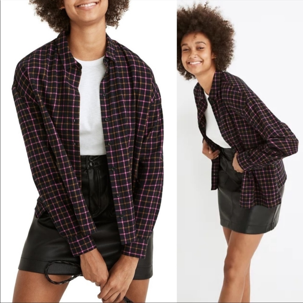 Madewell- Flannel Westlake Shirt in Stoppard Plain- SM